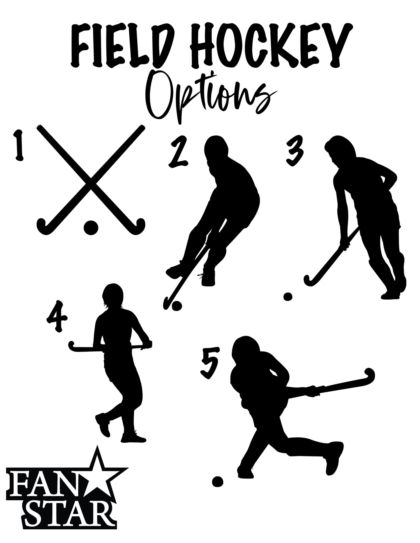 Field Hockey Flames Slides - Customize with Your Name