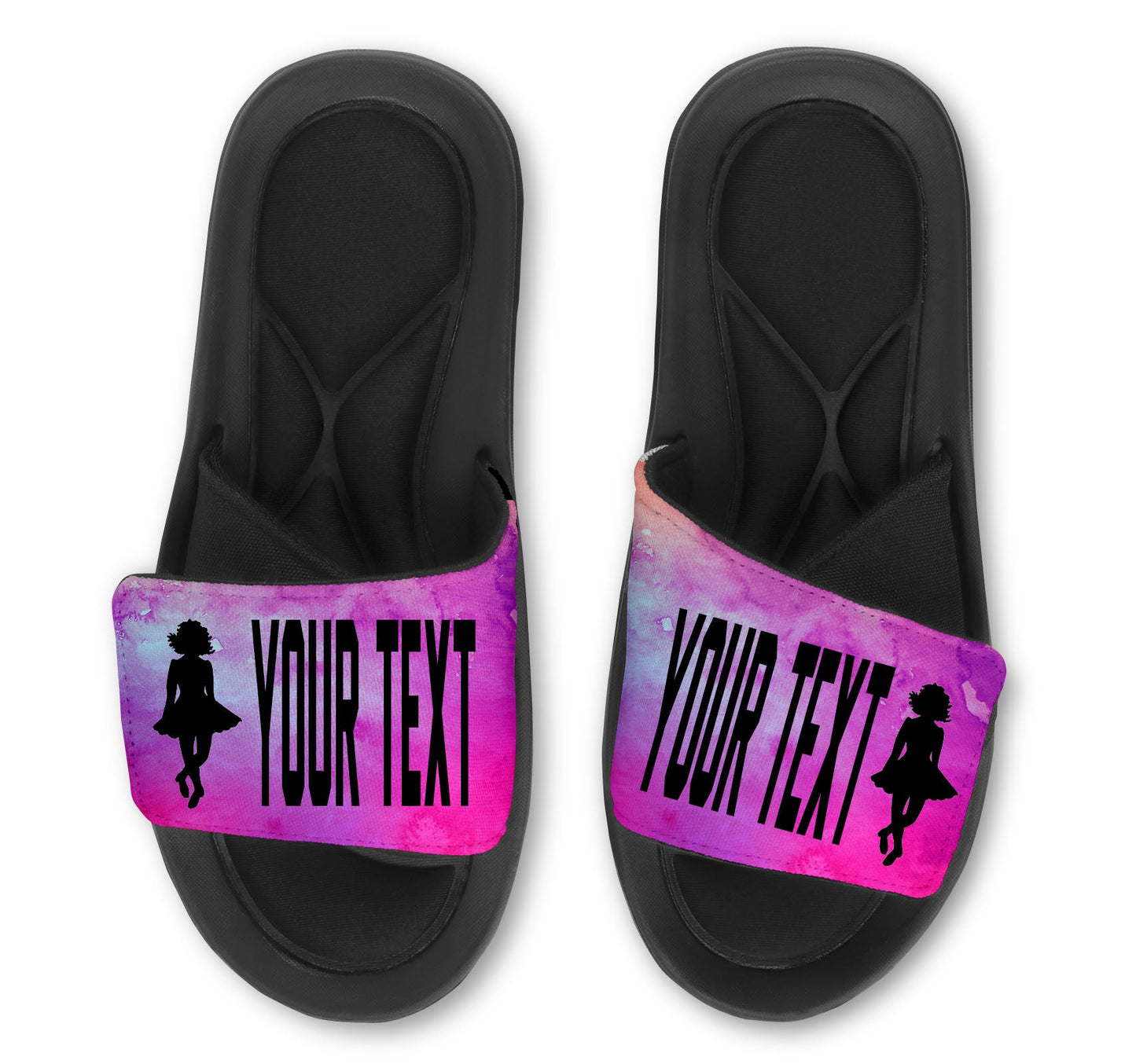 Irish Dance  Custom Slides / Sandals - Watercolor