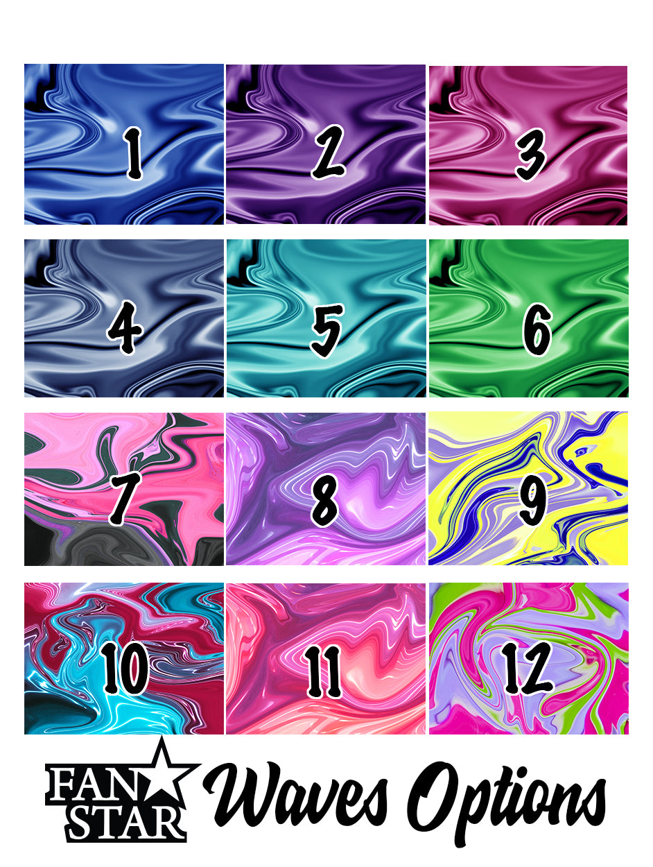 Baseball Cooling Towel with Waves Background