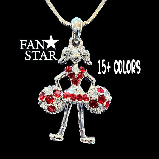 Cheer Necklace - Poms Down - Two Tone