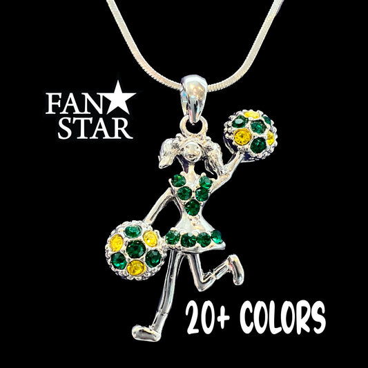 Cheer Necklace - Poms Half - Two Tone