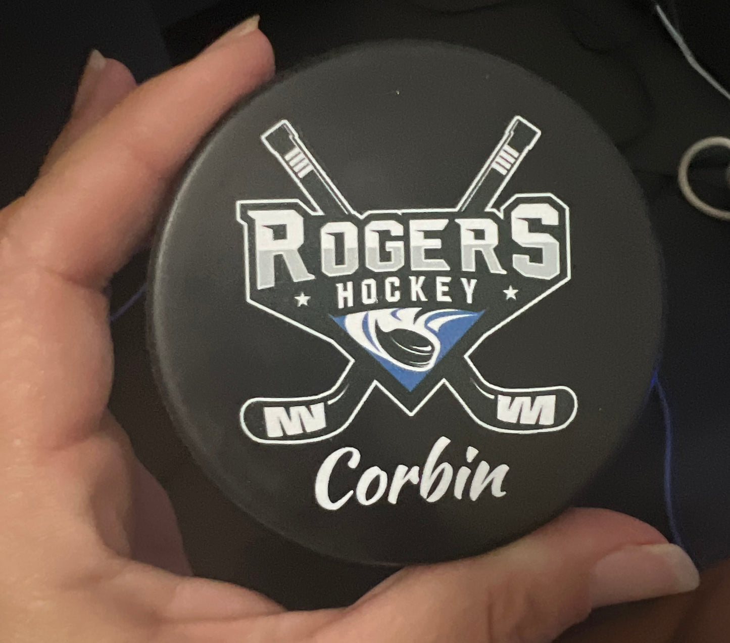 Custom UV Printed Engraved Ice Hockey Puck