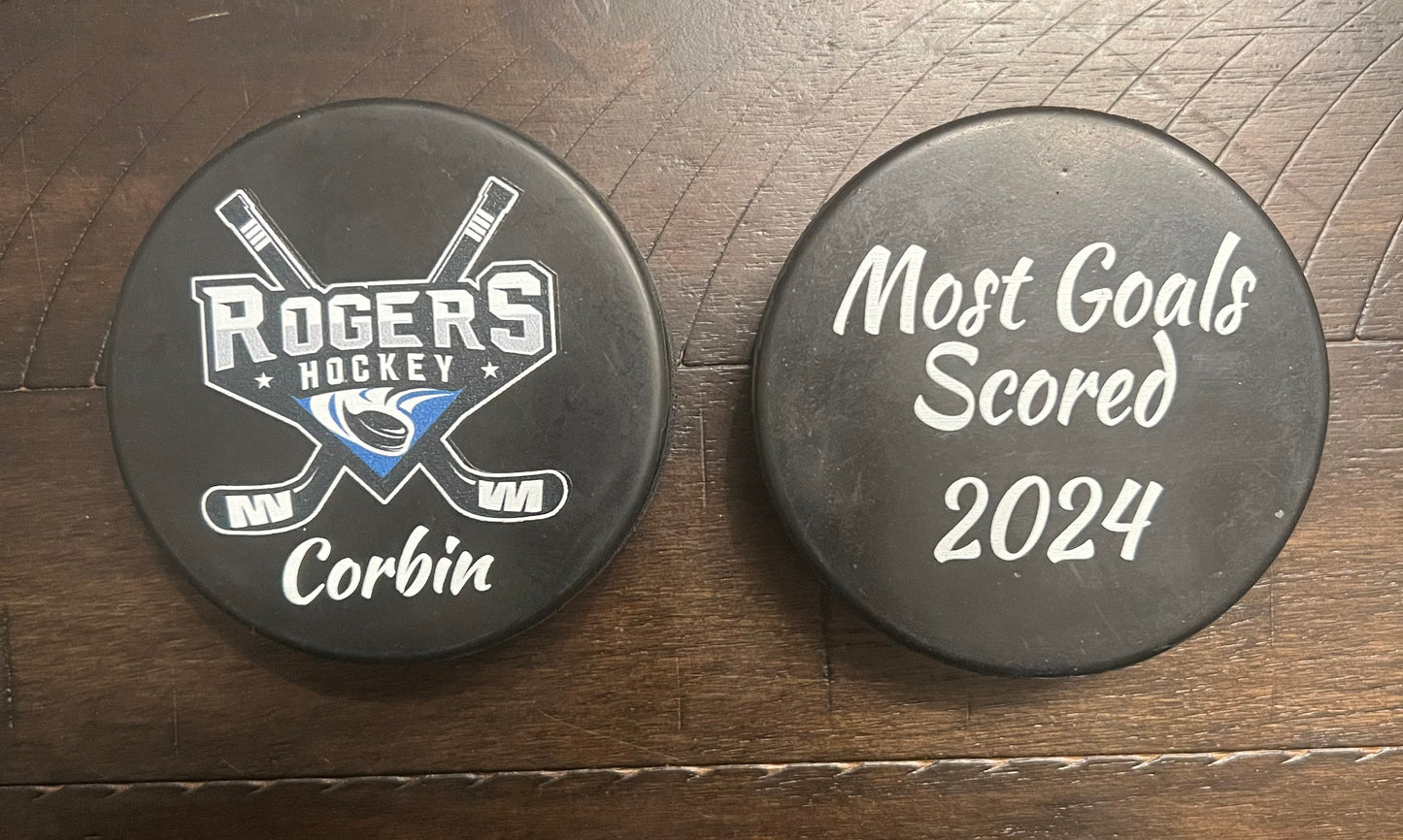 Custom UV Printed Engraved Ice Hockey Puck