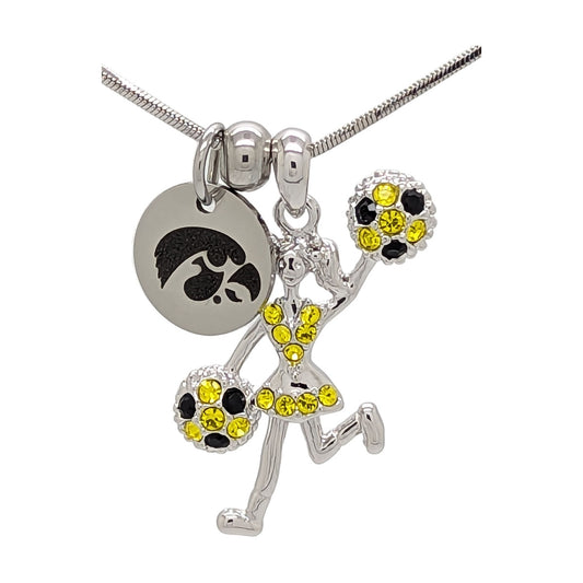 Cheerleader Necklace Poms Half - Iowa