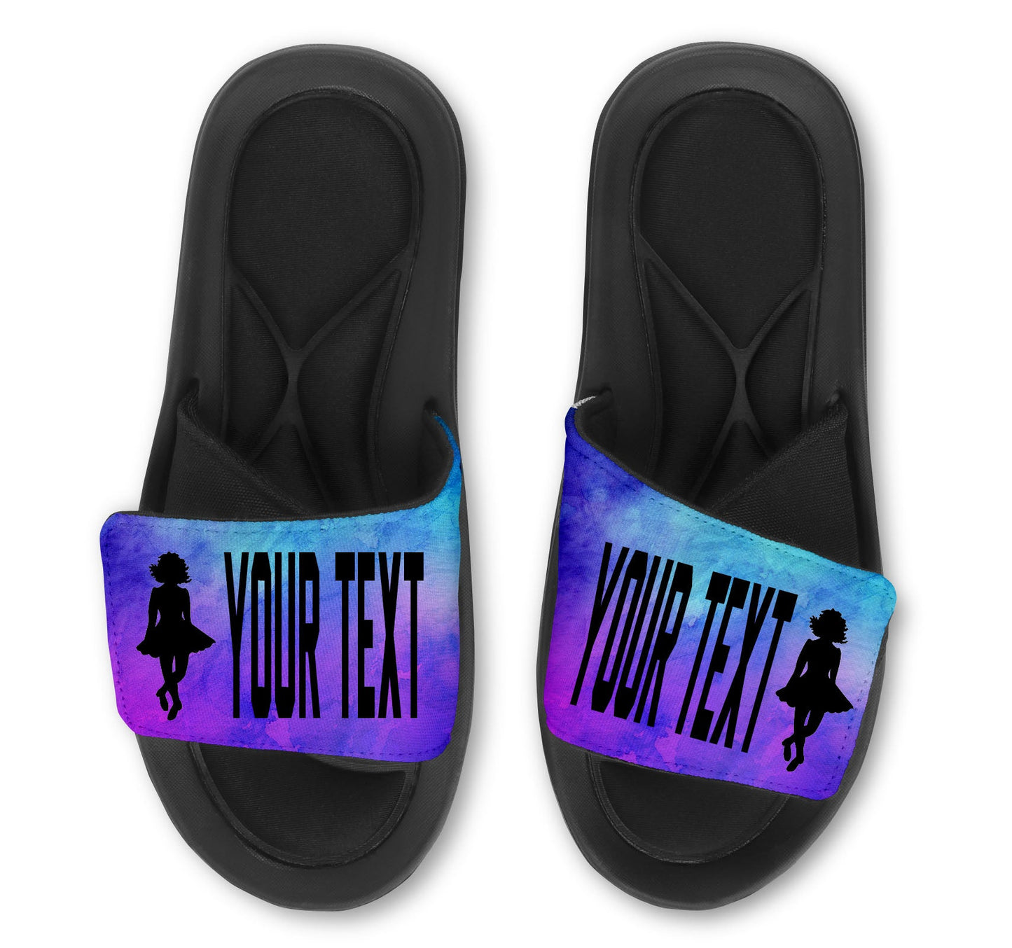 Irish Dance  Custom Slides / Sandals - Watercolor