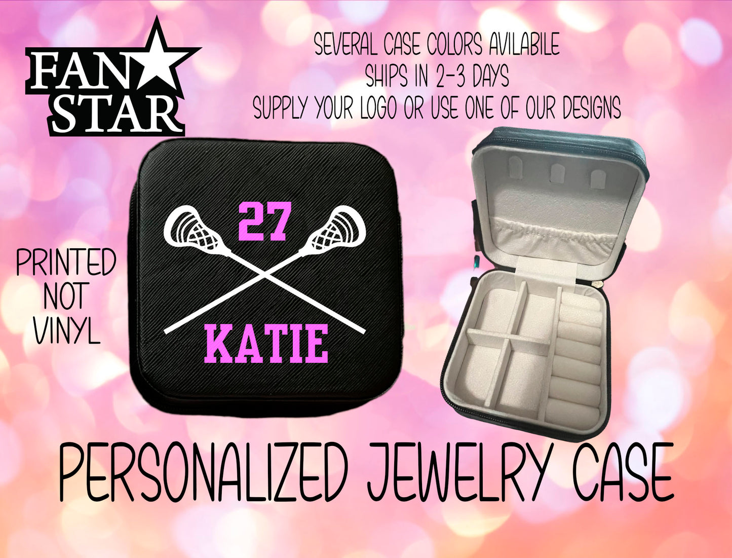 Personalized Lacrosse Jewelry Box