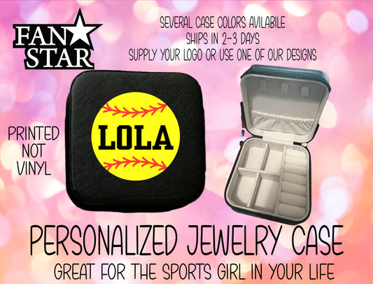 Personalized Softball Jewelry Box