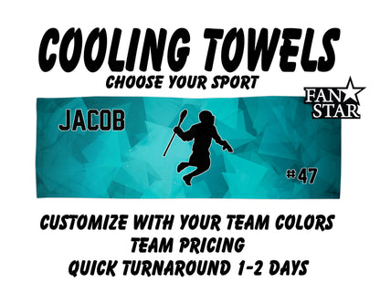 Lacrosse Cooling Towel with Prism Background