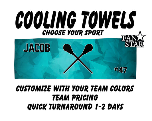 Lacrosse Cooling Towel with Prism Background