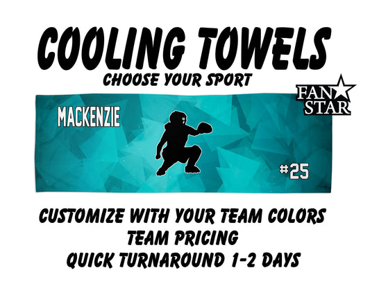 Softball Cooling Towel with Prism Background