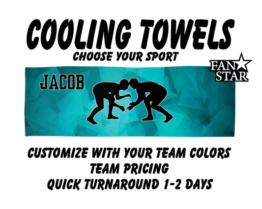 Wrestling Cooling Towel with Prism Background