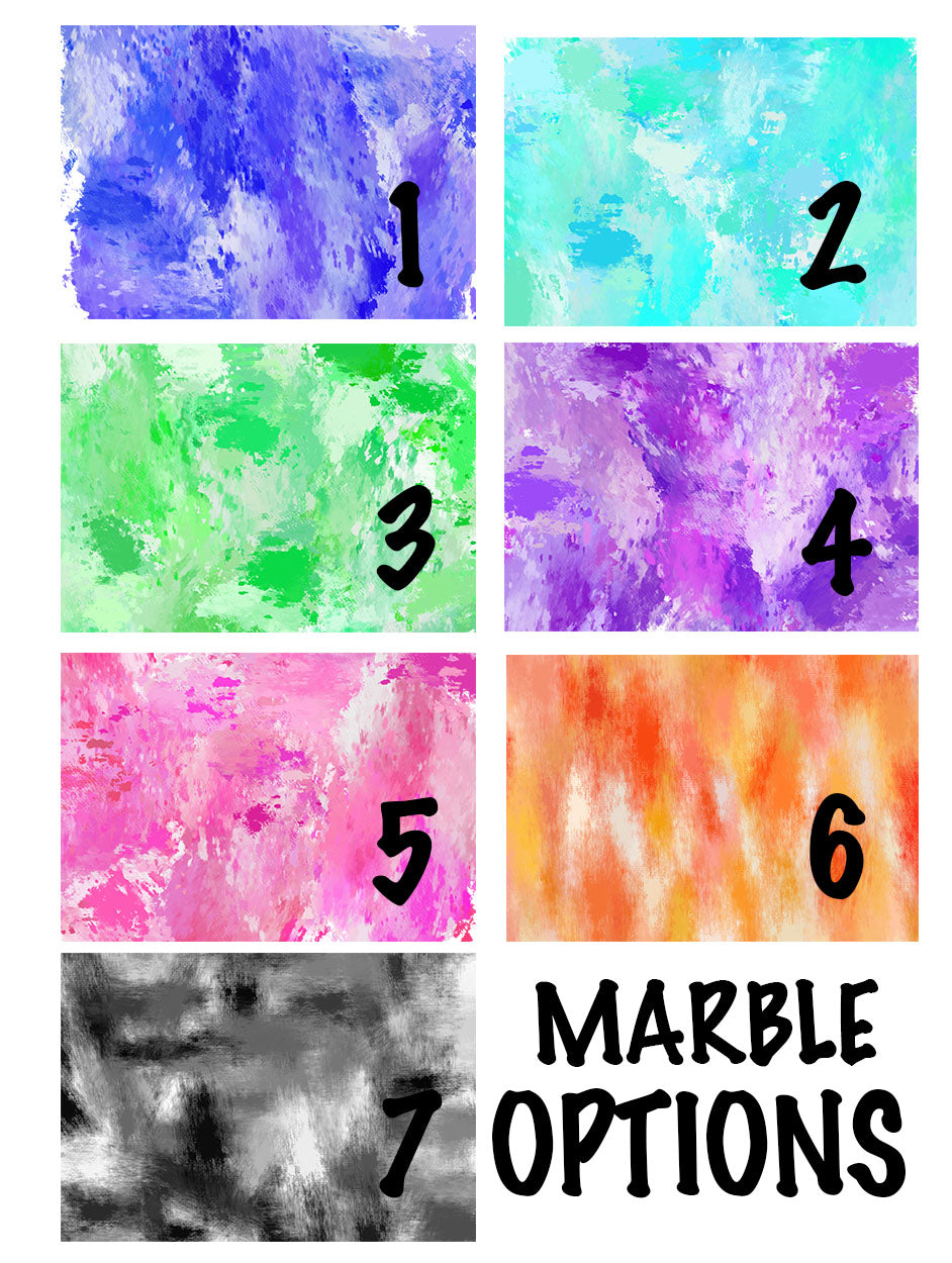 Personalized Gymnastics Slides / Sandals - MARBLE - Choose your Background Color!