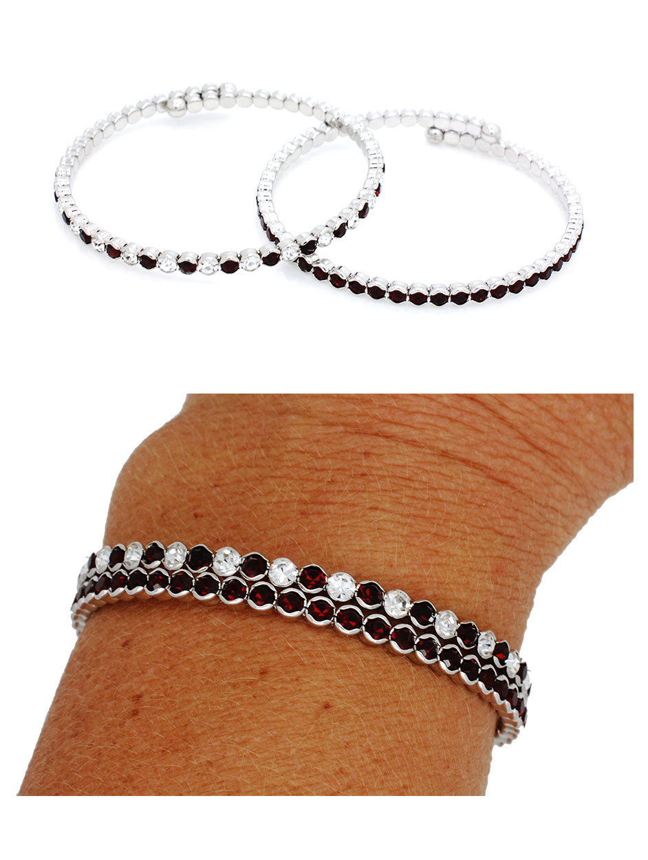 Deluxe Flex Bracelets - Crimson or Clear