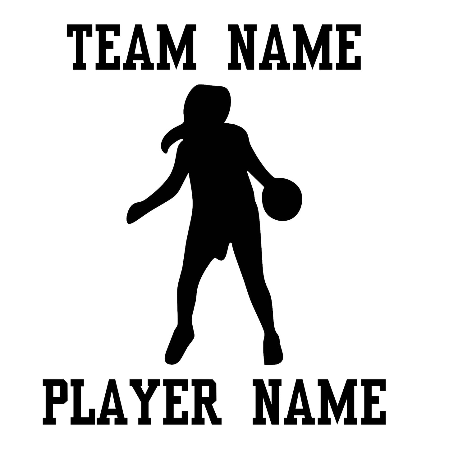 Custom Basketball Car Window Decal - Female