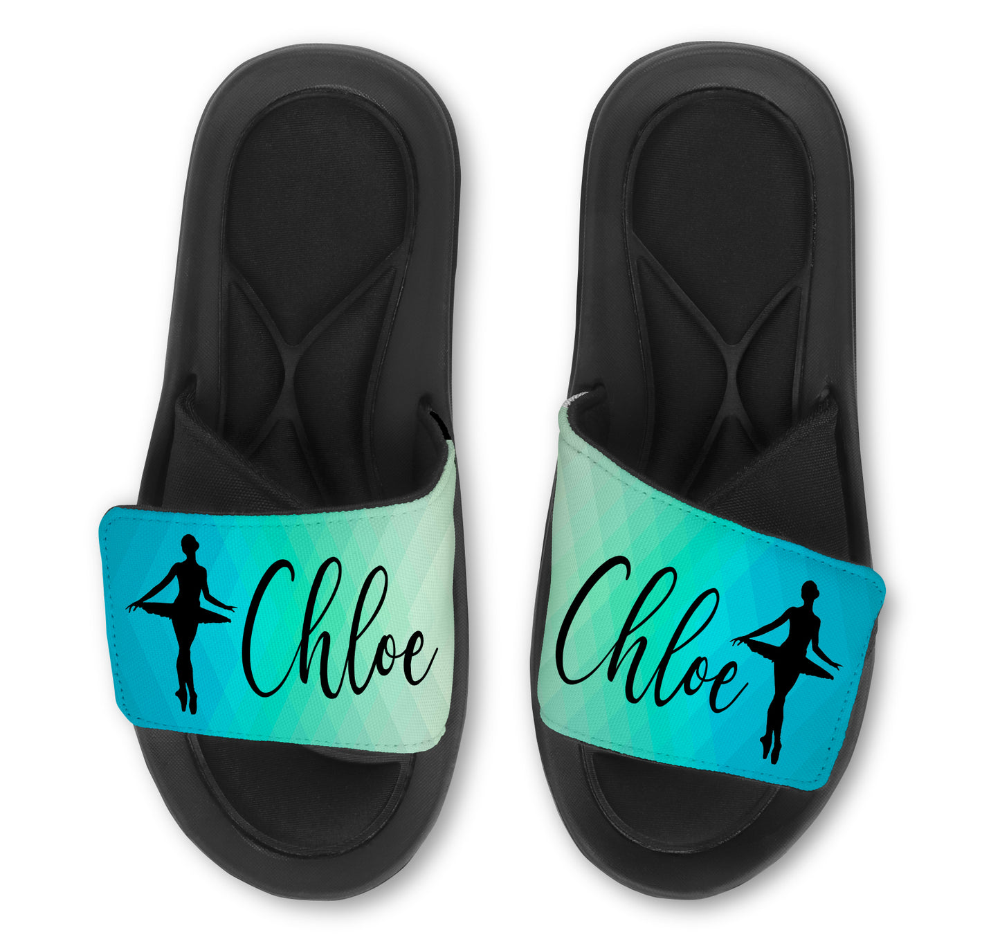 BALLERINA Abstract Custom Slides / Sandals - Choose your Background!