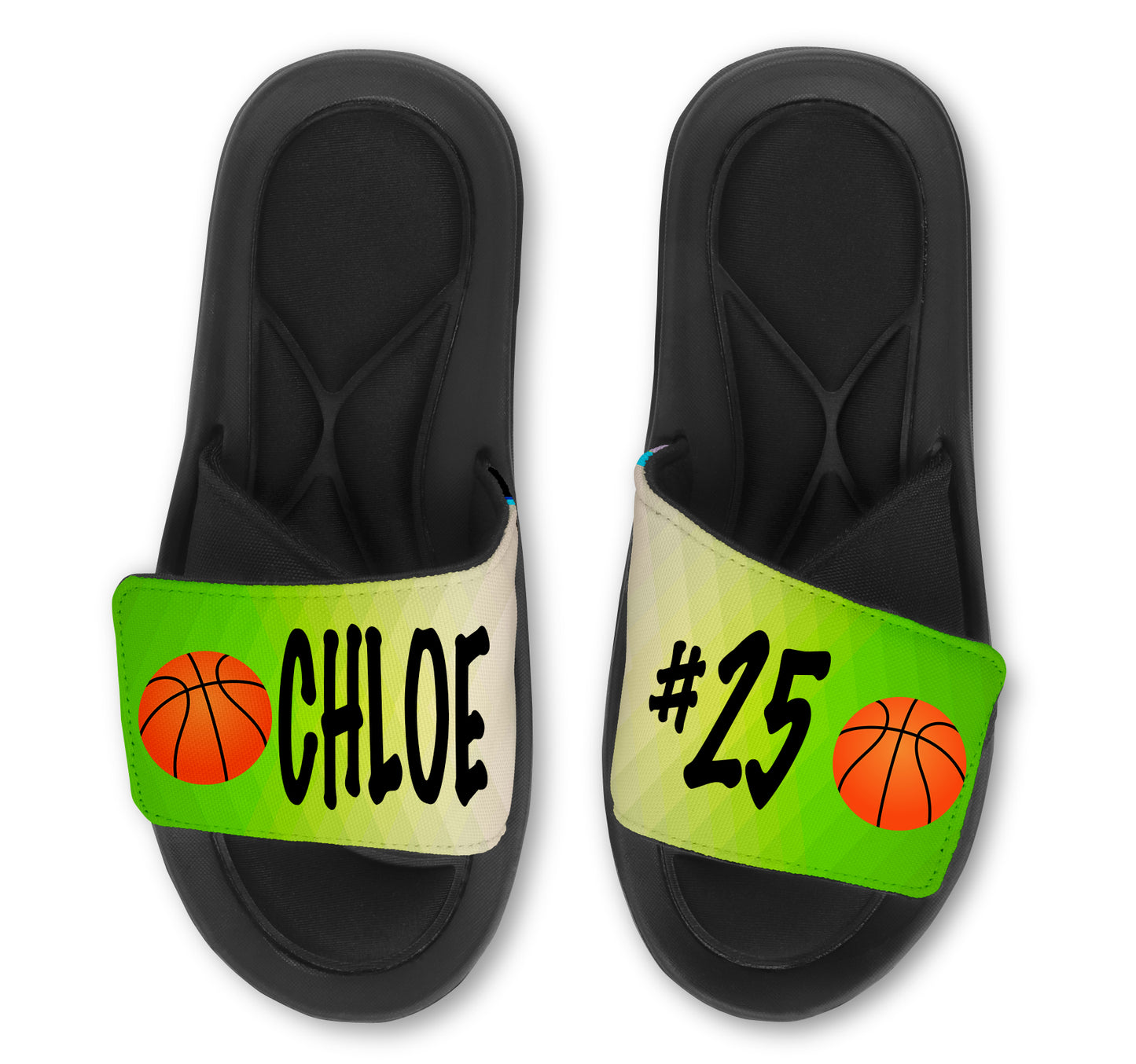 Basketball Abstract Custom Slides / Sandals - Choose your Background!
