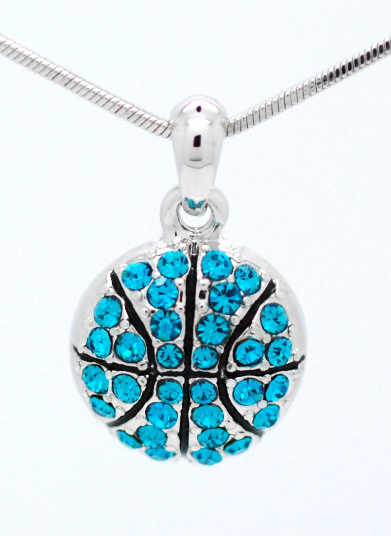 Basketball Crystal Necklace - Large