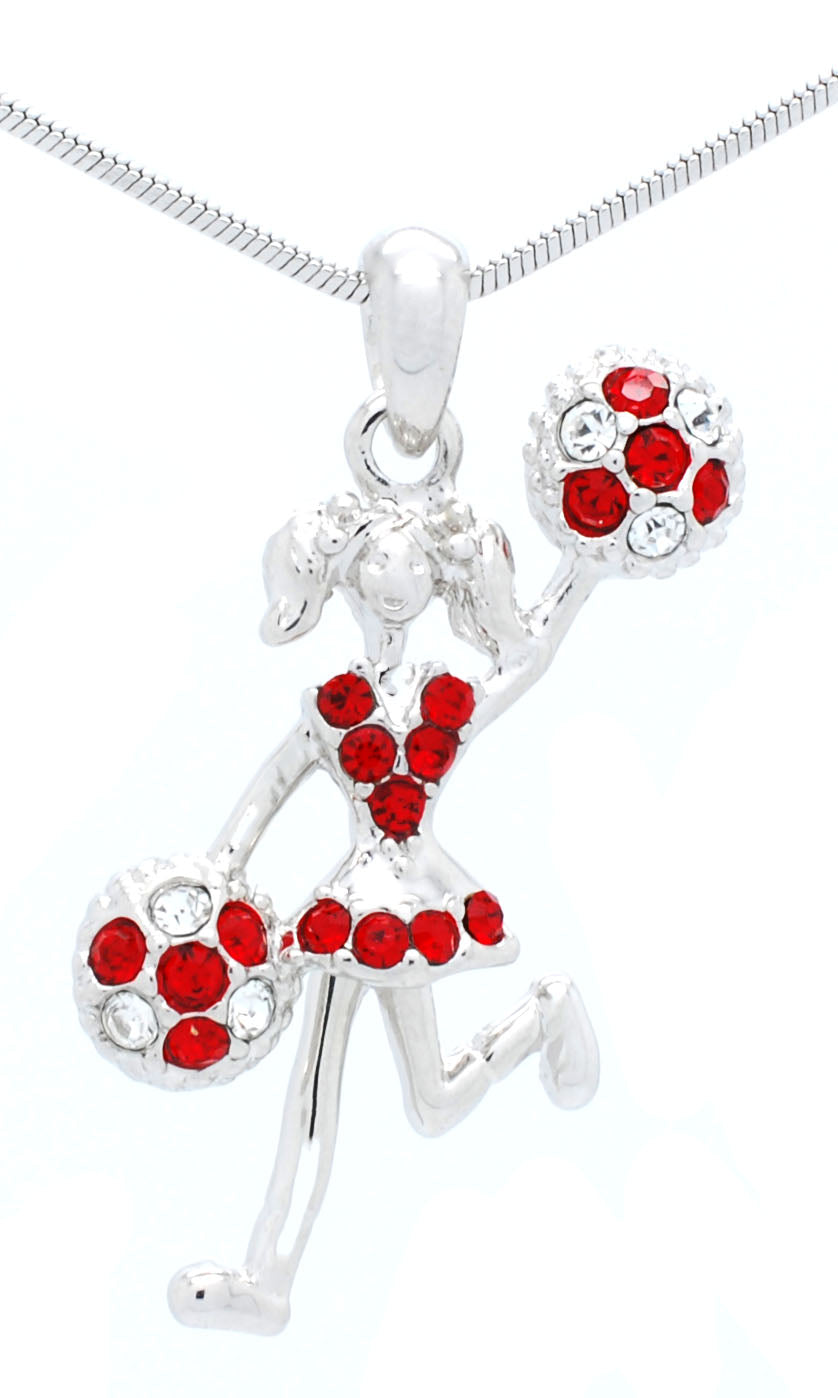 Cheer Necklace - Poms Half - Two Tone