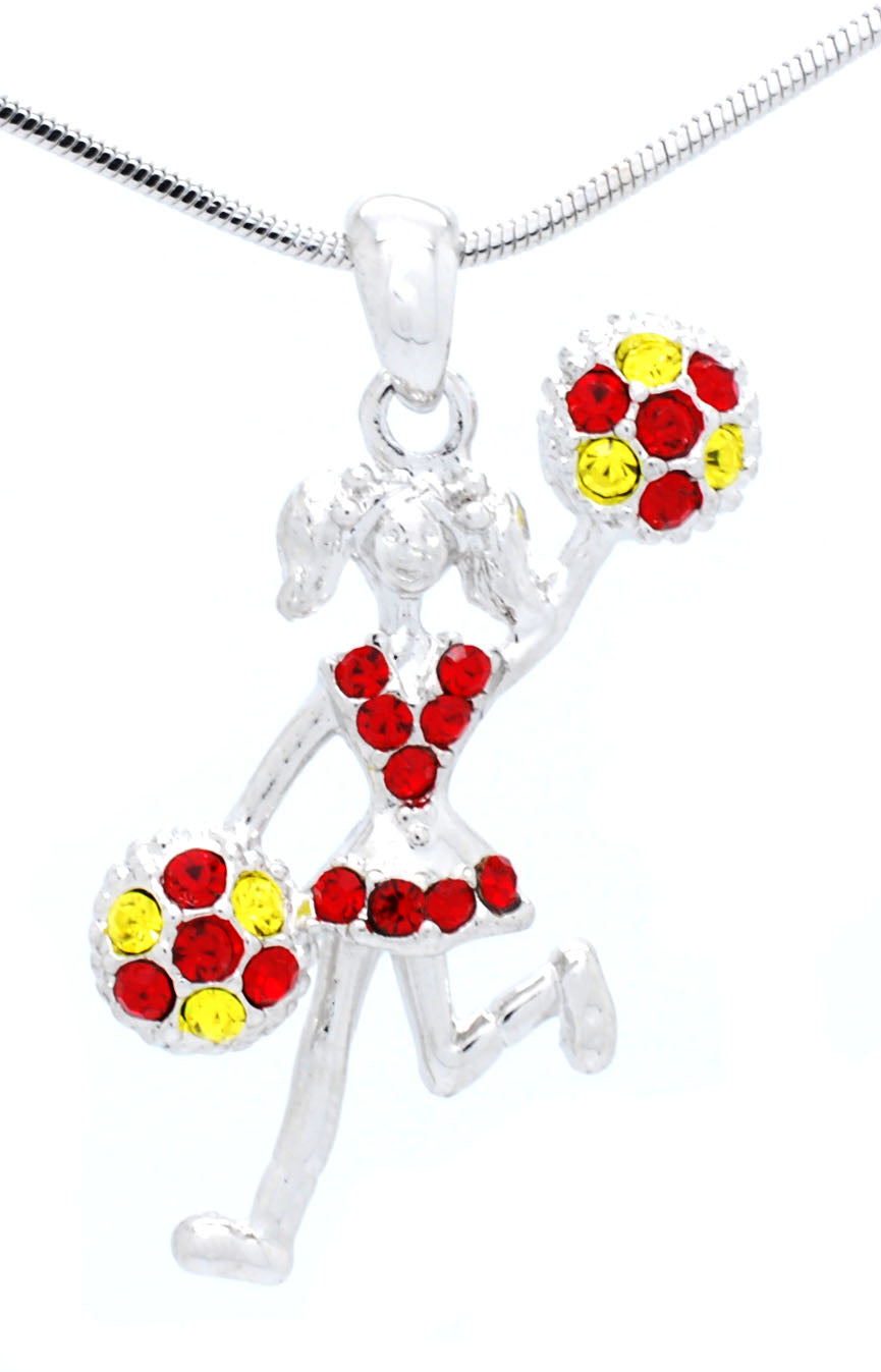 Cheer Necklace - Poms Half - Two Tone