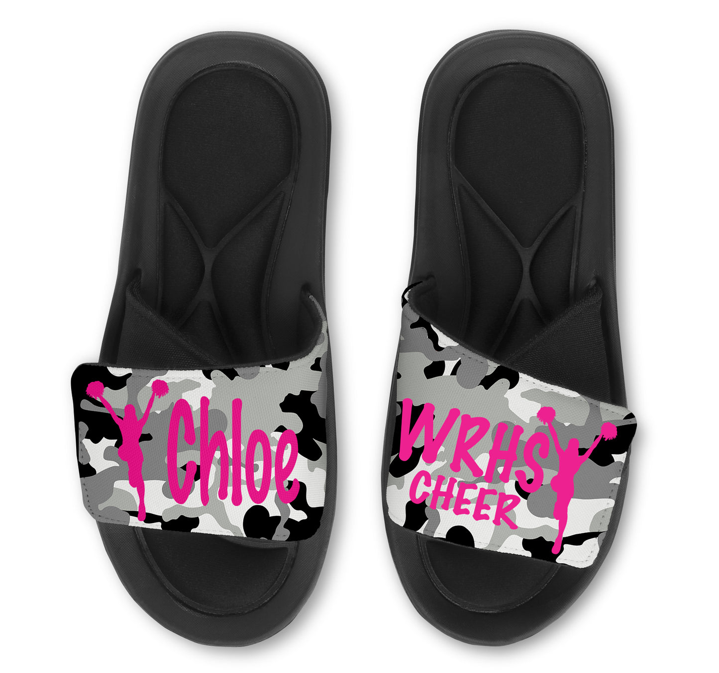 Cheerleading Custom Slides / Sandals - Camo