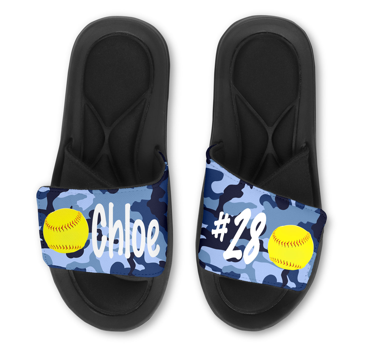 Softball Custom Slides / Sandals - Camo