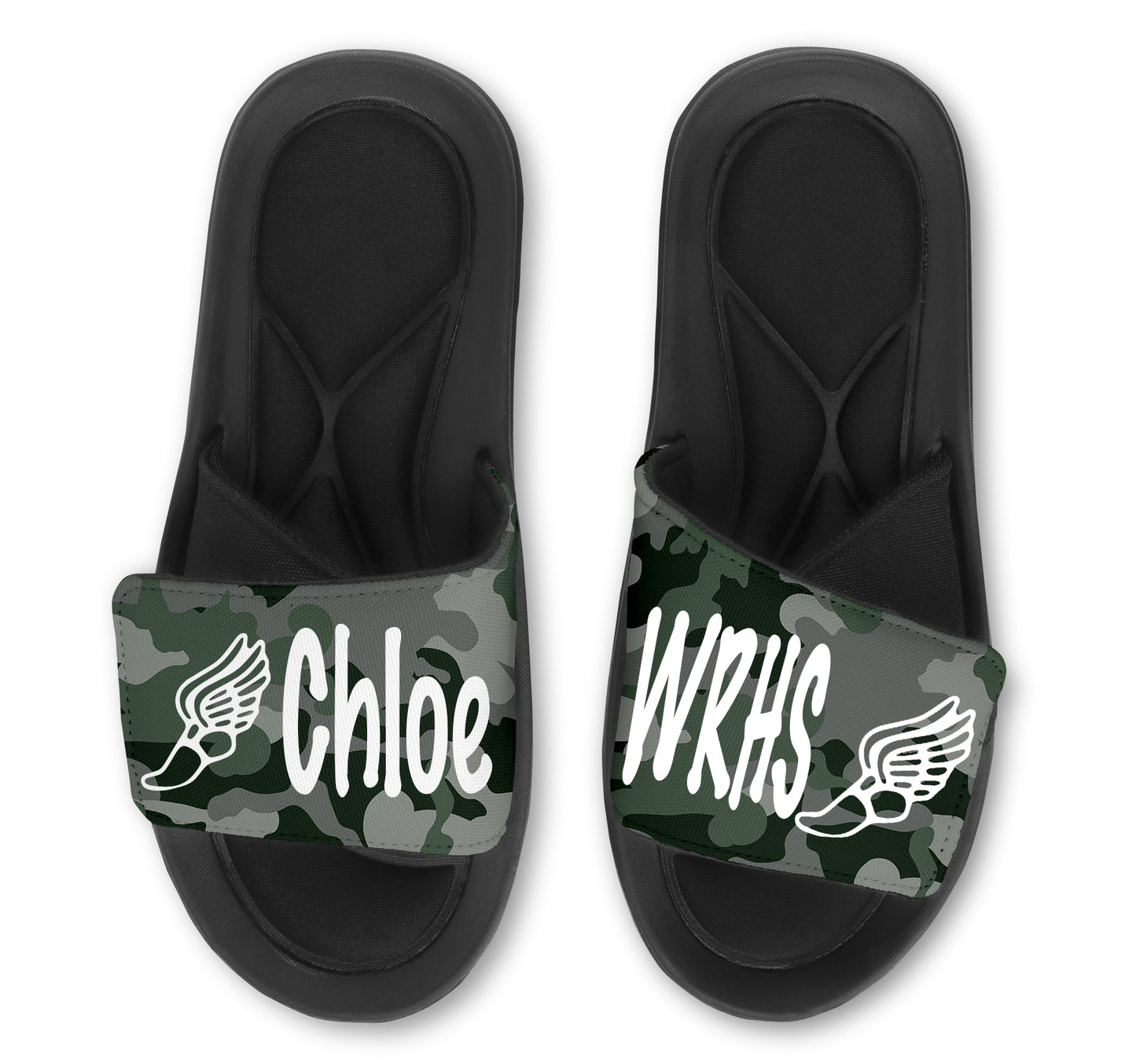 Track Custom Slides / Sandals - Camo