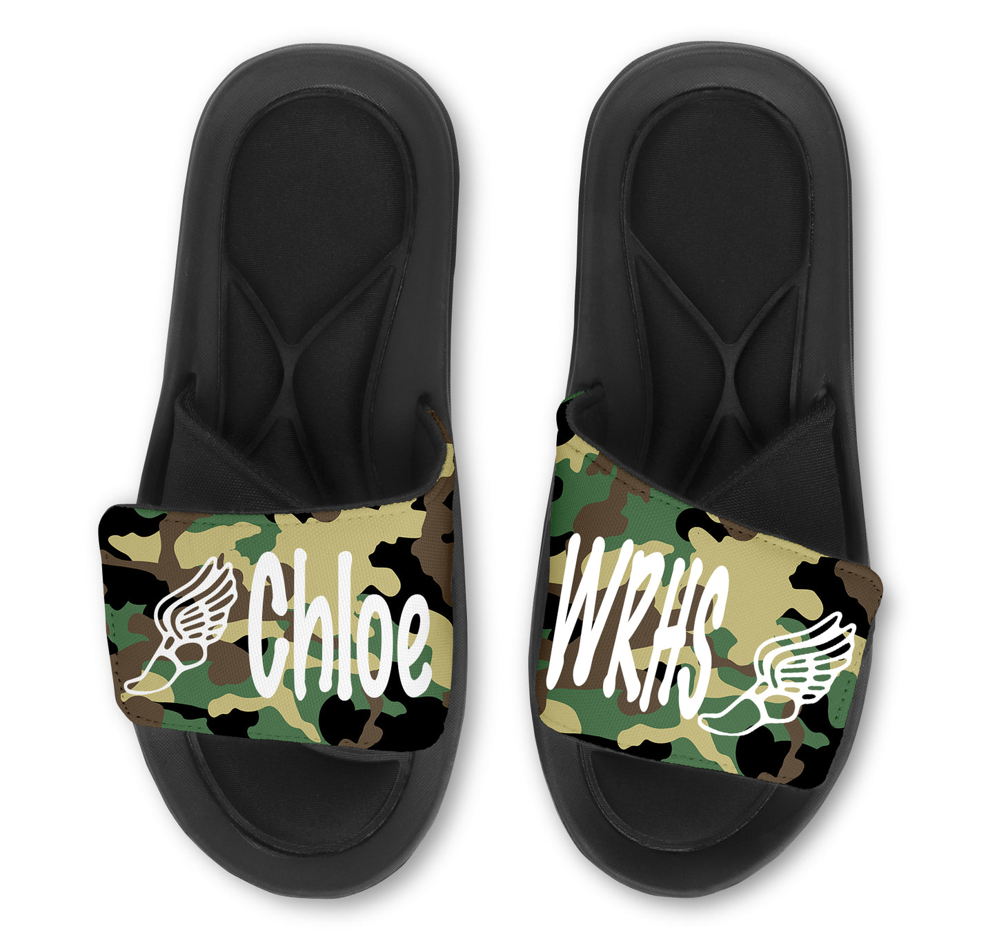 Track Custom Slides / Sandals - Camo