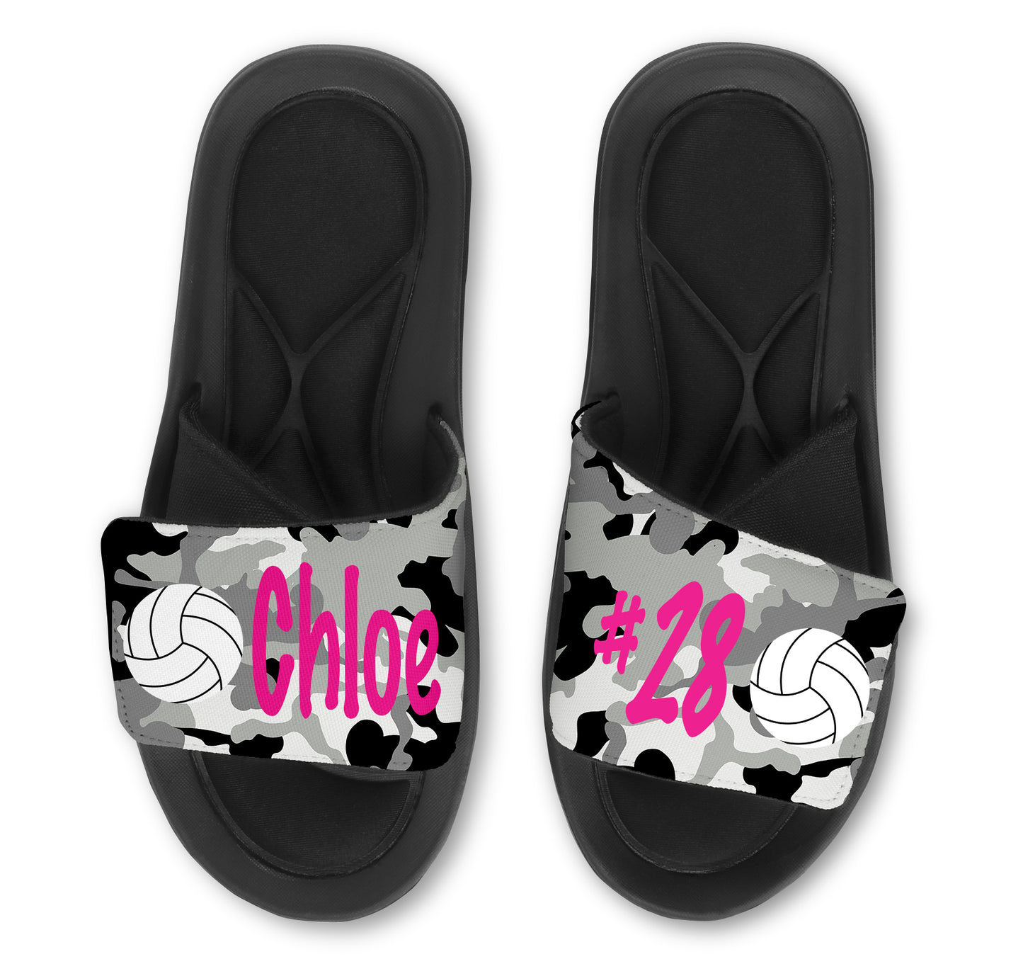 Volleyball Custom Slides / Sandals - Camo