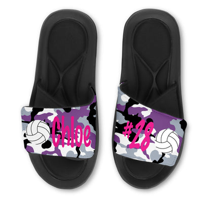Volleyball Custom Slides / Sandals - Camo