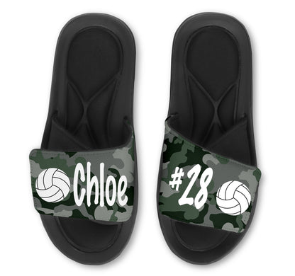 Volleyball Custom Slides / Sandals - Camo