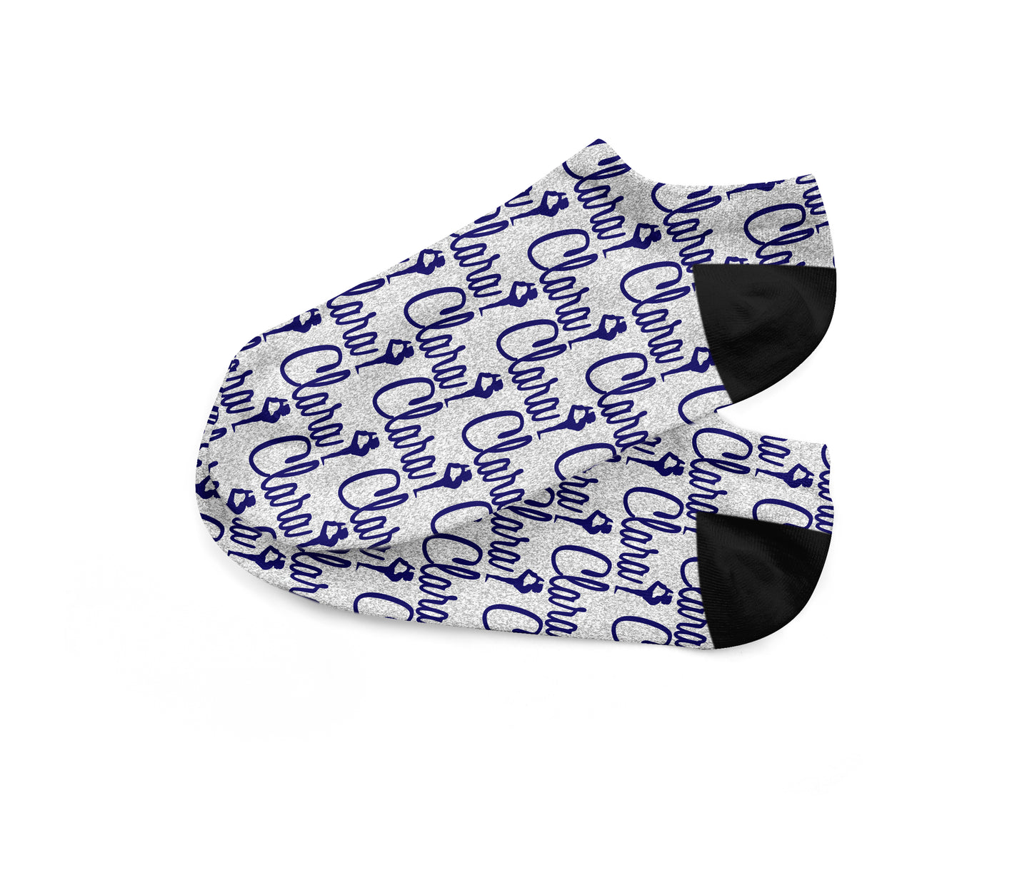Personalized Cheer Ankle Socks - Fits Sizes 4-10 - Great Team Gift