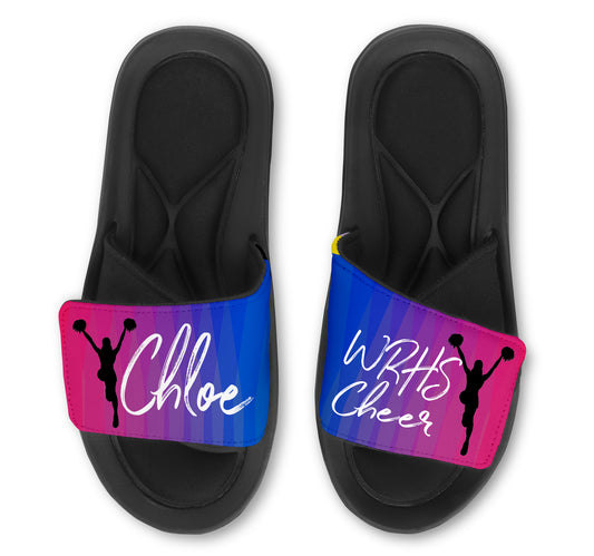 CHEER Abstract Custom Slides / Sandals - Choose your Background!