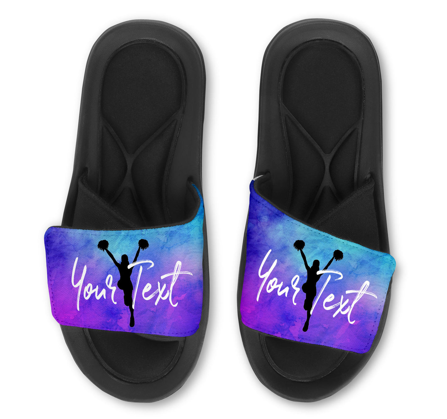 Cheerleading Custom Slides / Sandals - Watercolor