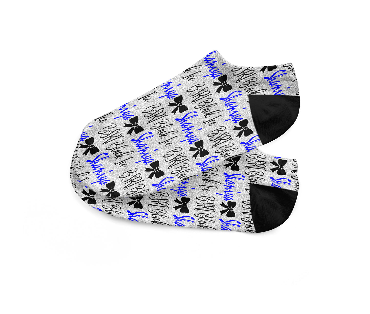 Personalized Cheer Ankle Socks - Fits Sizes 4-10 - Great Team Gift