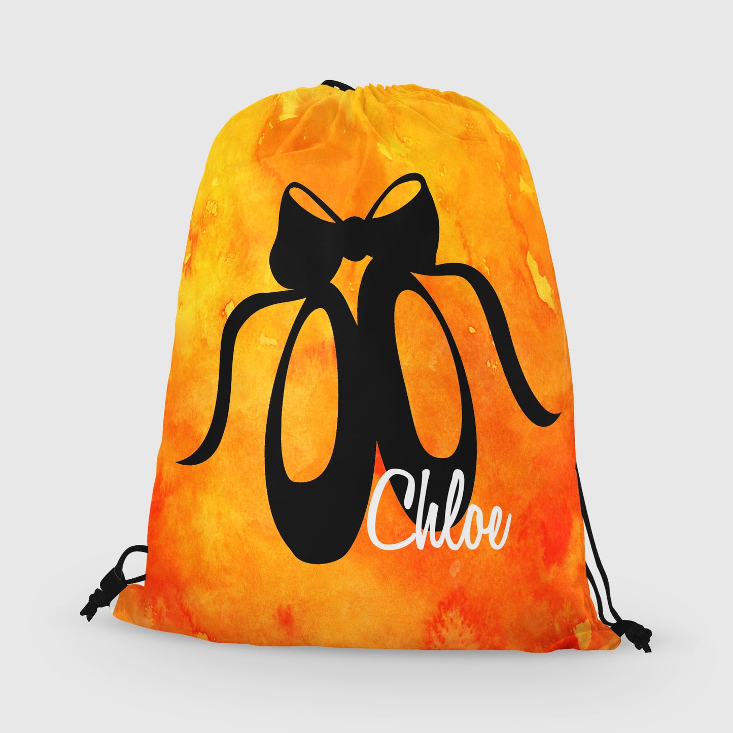 Personalized Ballet Drawstring Bag, Custom Dancer Drawstring Backpack Bag