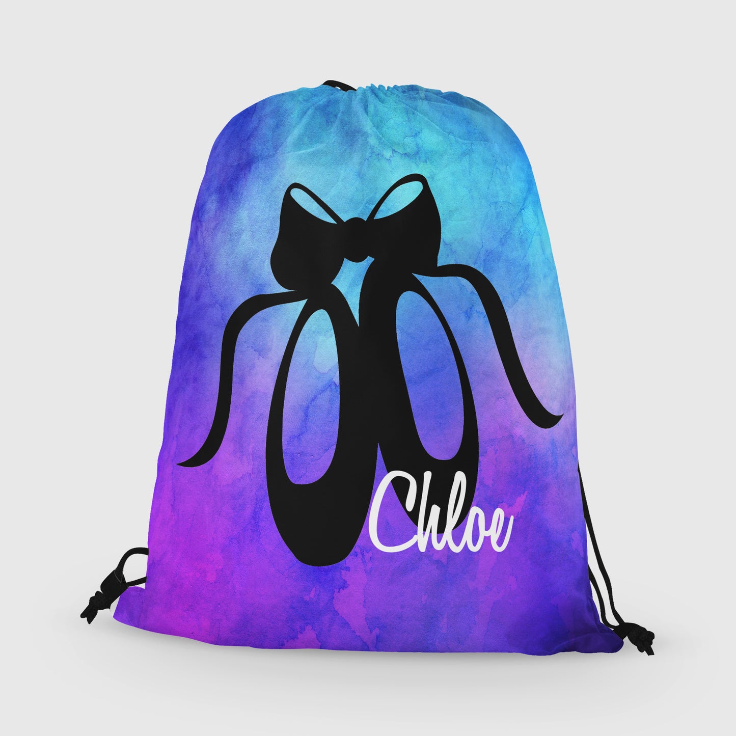 Personalized Ballet Drawstring Bag, Custom Dancer Drawstring Backpack Bag