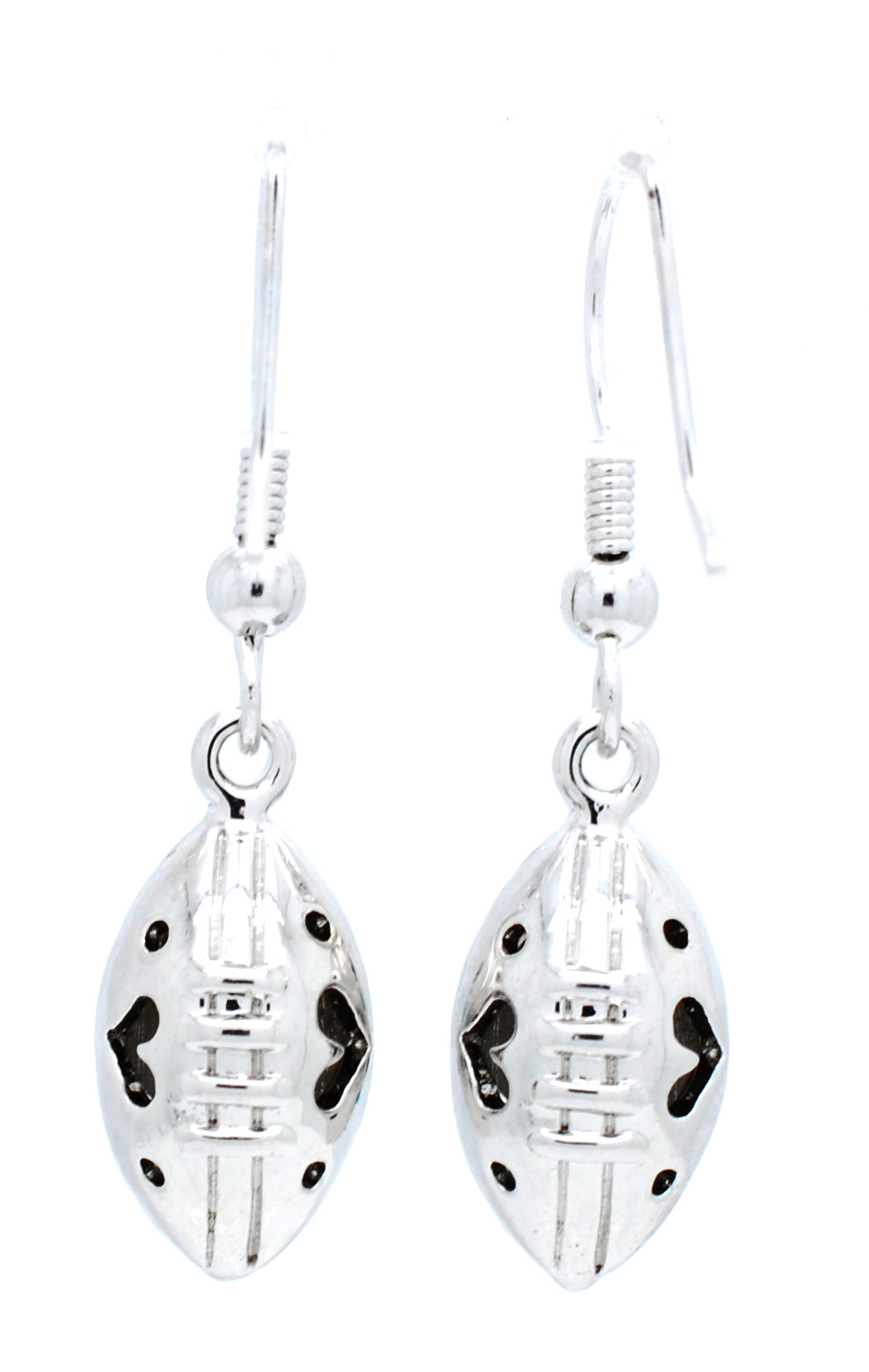Football Earrings - Royal/Crystal