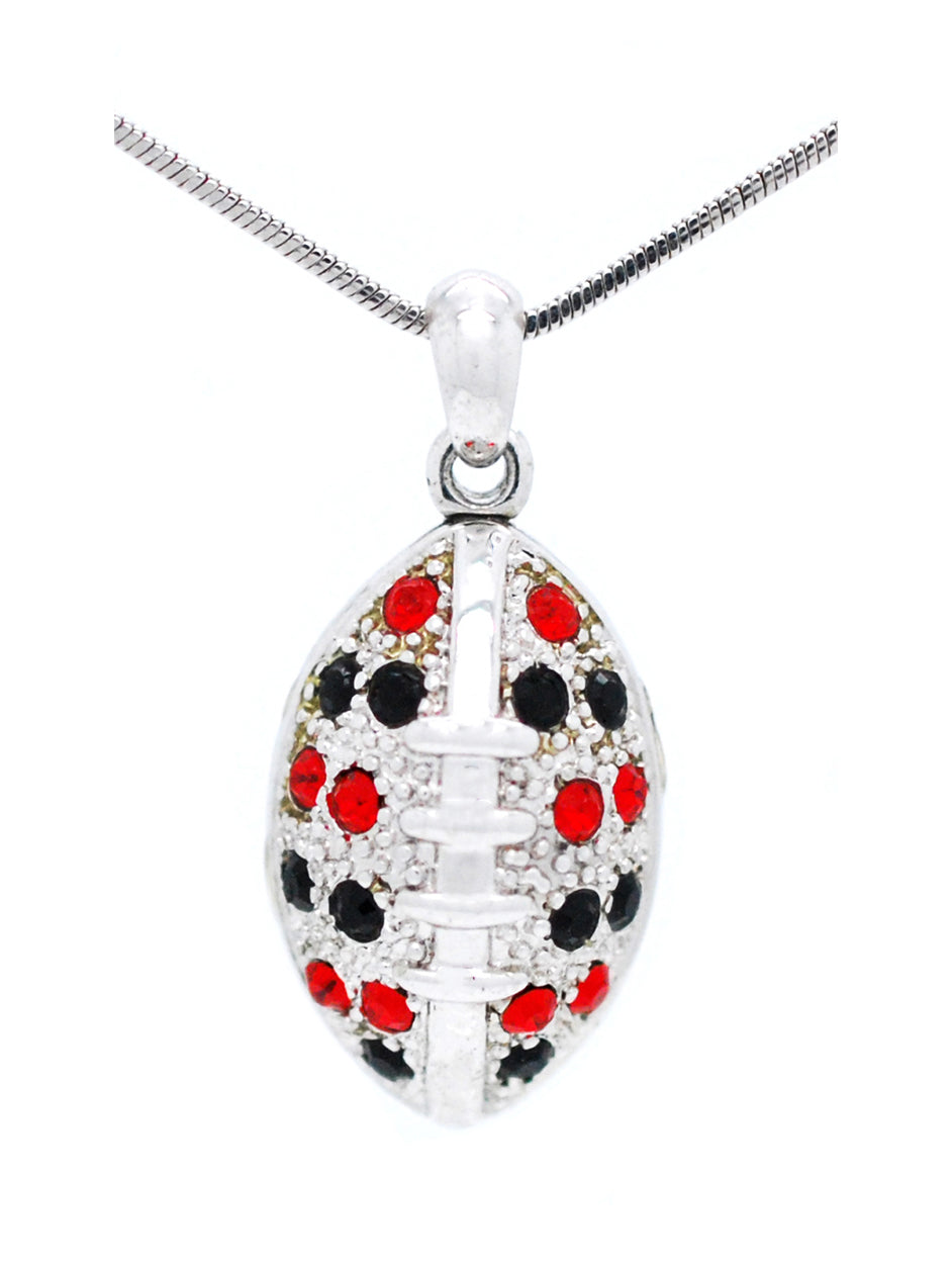 Football Necklace - Large - Two Tone - 18" Chain