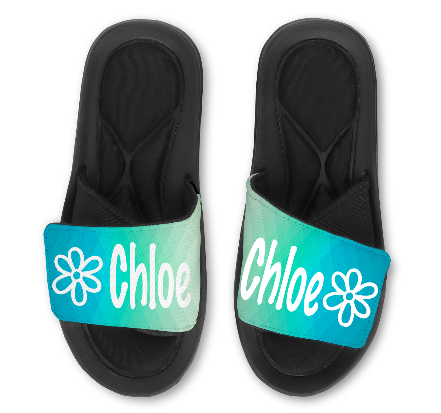 FLOWER Abstract Custom Slides / Sandals - Choose your Background!