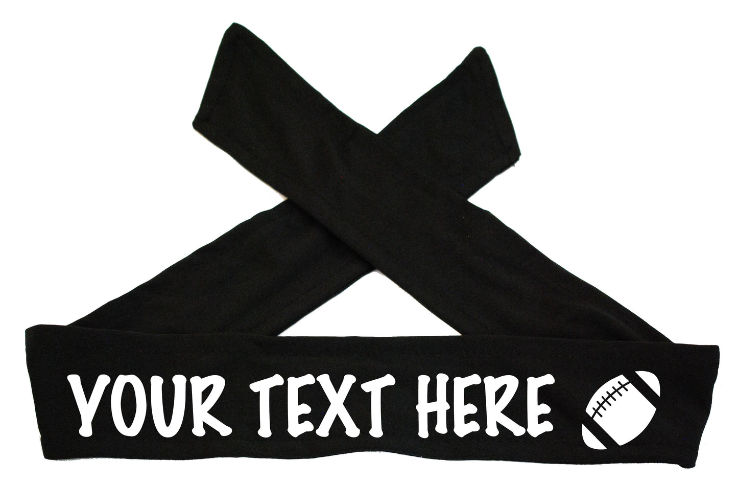 Custom Personalized FOOTBALL TIE Headband - Non Sparkle Letters!