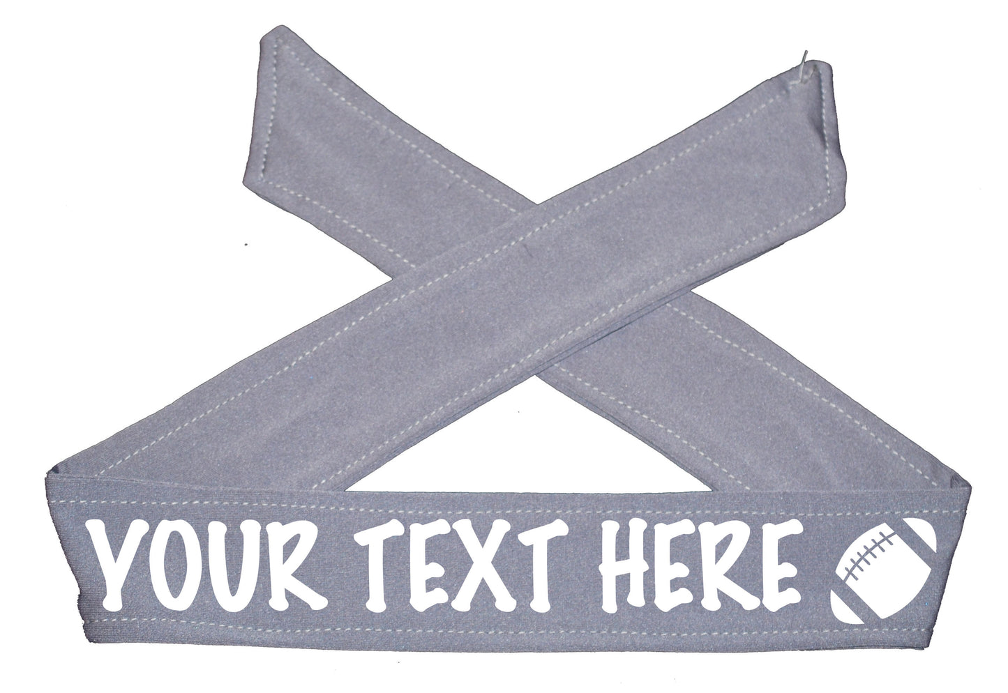 Custom Personalized FOOTBALL TIE Headband - Non Sparkle Letters!