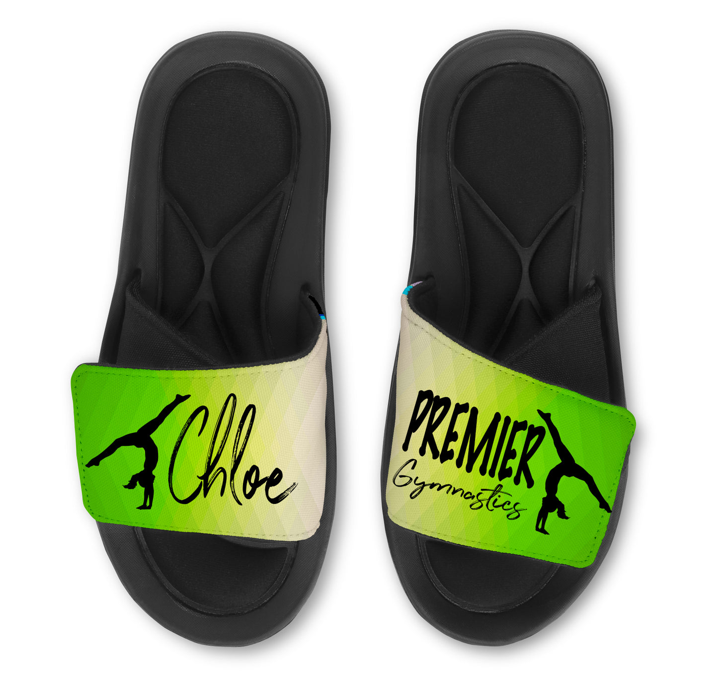 Gymnastics Abstract Custom Slides / Sandals - Choose your Background!