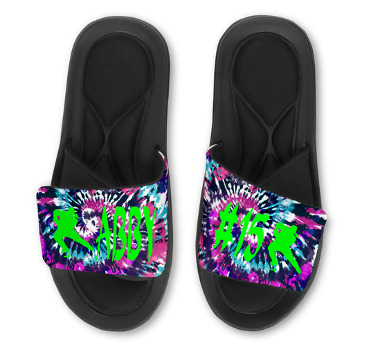 Hockey Custom Slides / Sandals -Tie Dye