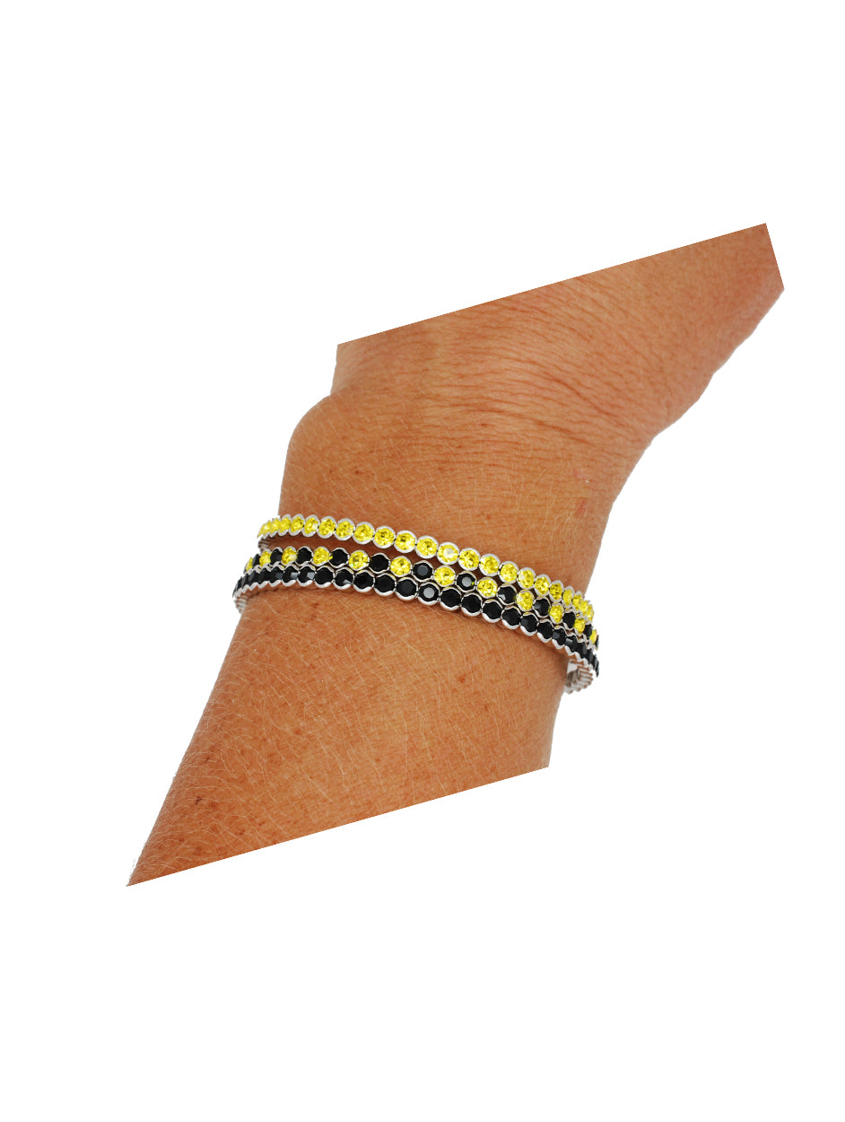 Deluxe Flex Bracelets - Black/Yellow-Black/Yellow
