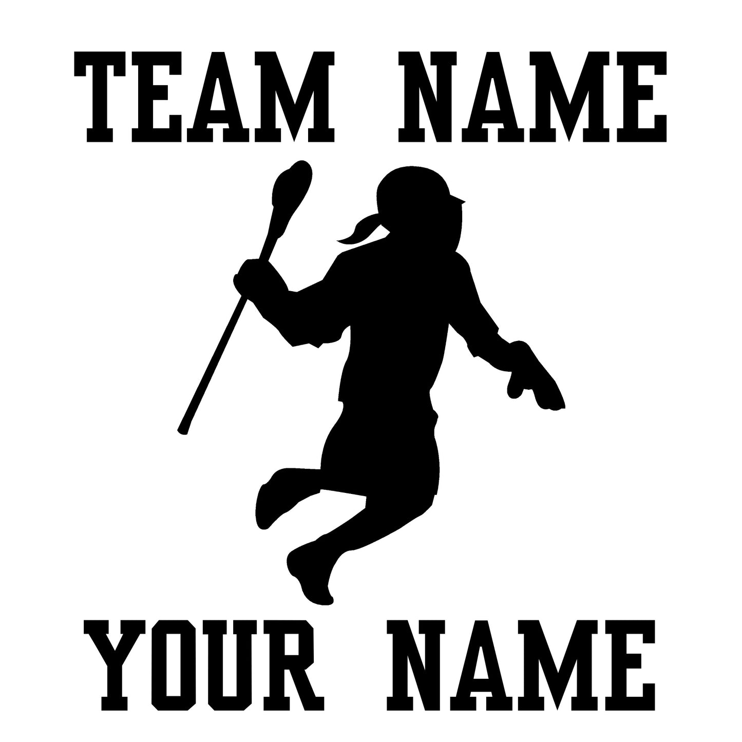 Lacrosse Car Window Decal - Female