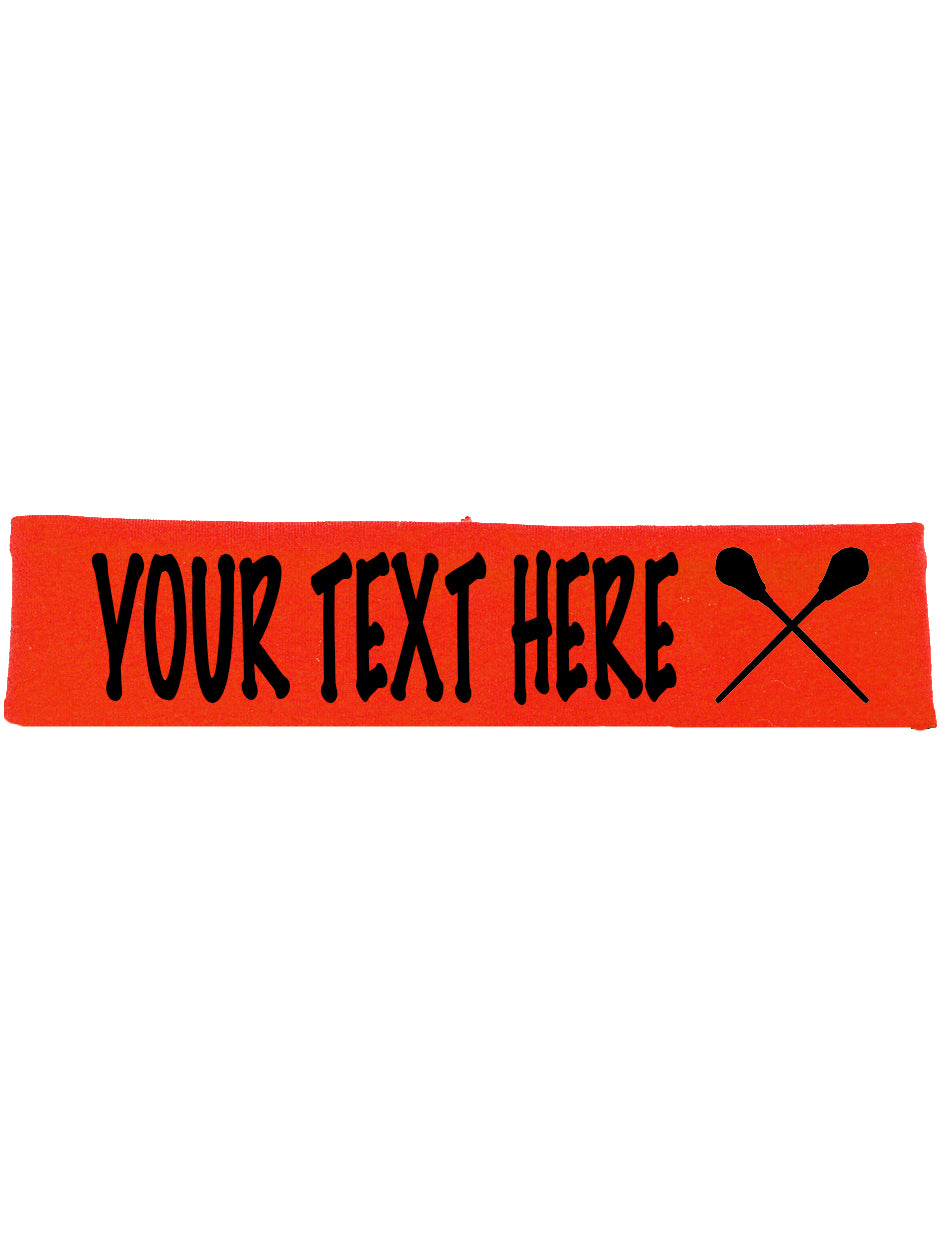 Custom LACROSSE Cotton Headband - Flat (Non Sparkle) Letters!