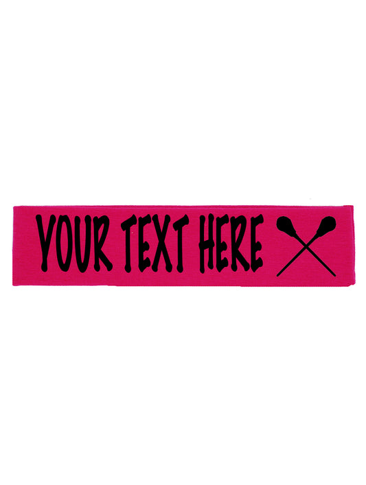 Custom LACROSSE Cotton Headband - Flat (Non Sparkle) Letters!