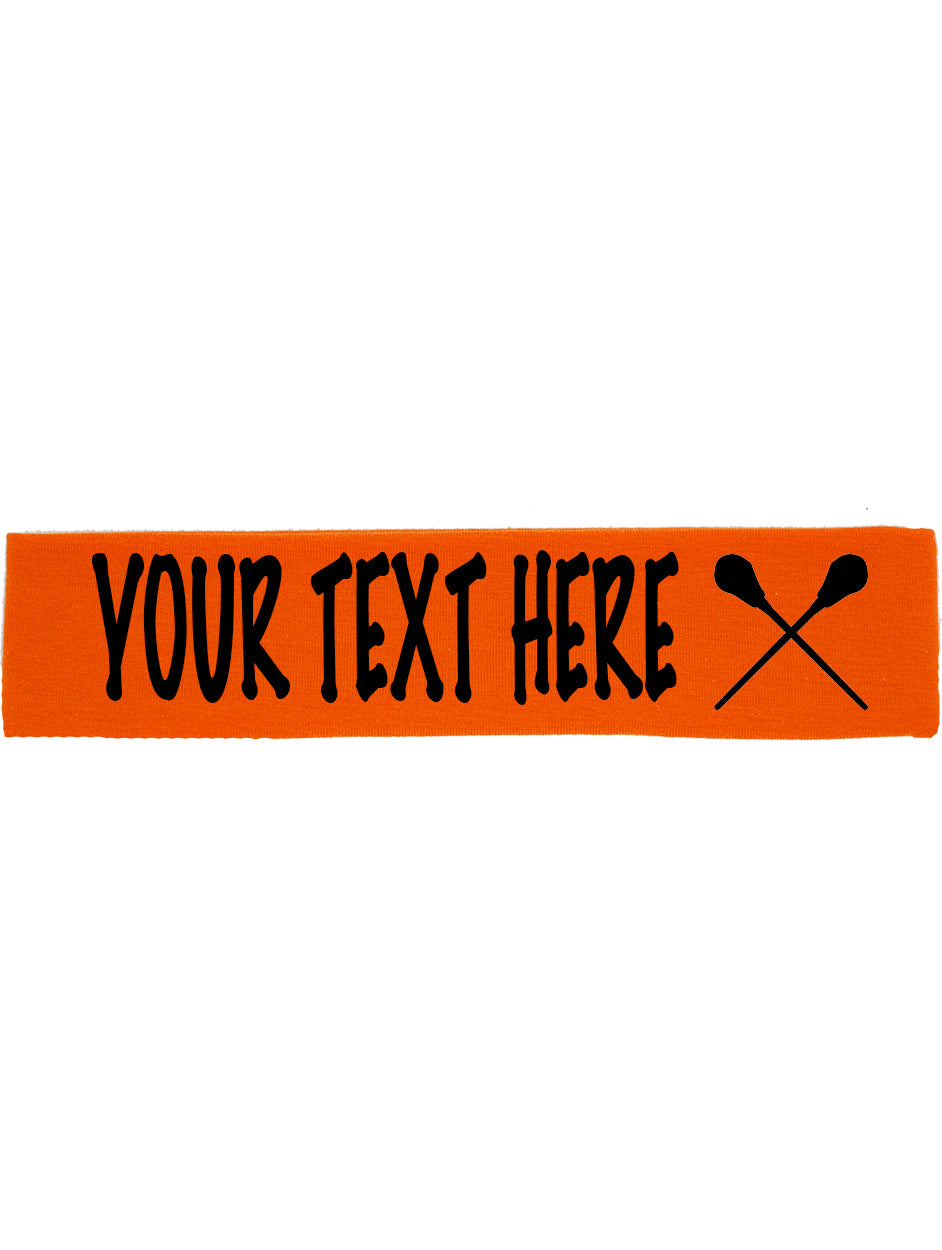 Custom LACROSSE Cotton Headband - Flat (Non Sparkle) Letters!
