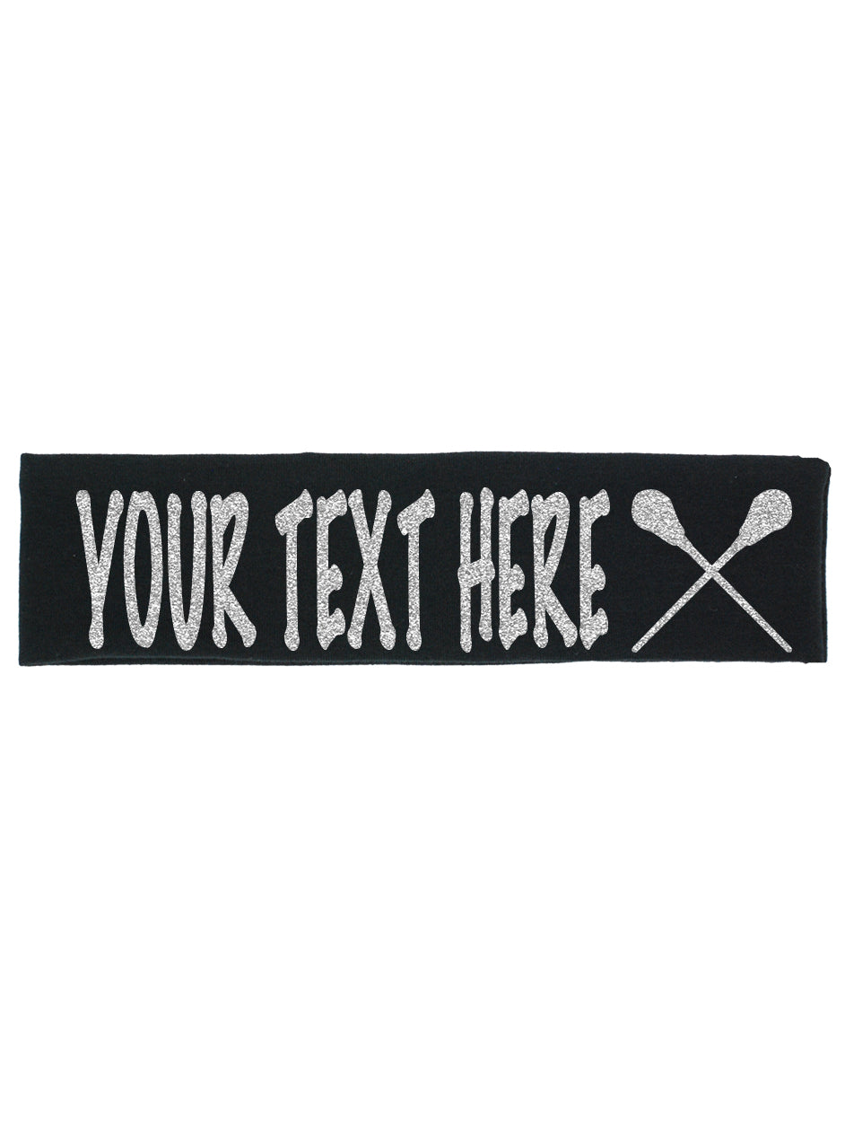 Custom Lacrosse Headband (Cotton/Lycra) - Sparkle Letters!