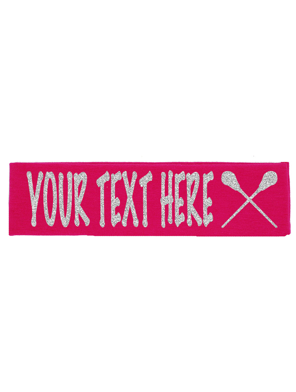 Custom Lacrosse Headband (Cotton/Lycra) - Sparkle Letters!